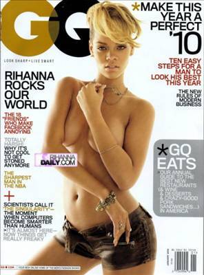 Рианна показала журналу GQ свои сиськи и киску