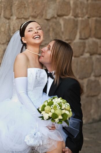 Свадебная фотосессия солистов «Би-2» в «Hello!»