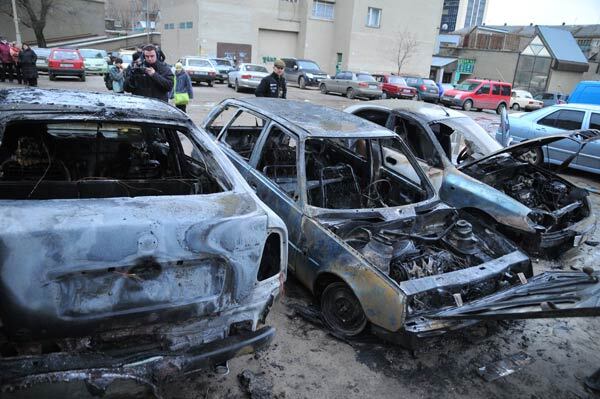 На Красноармейской сгорели три авто