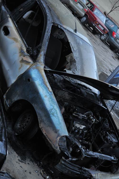 На Красноармейской сгорели три авто