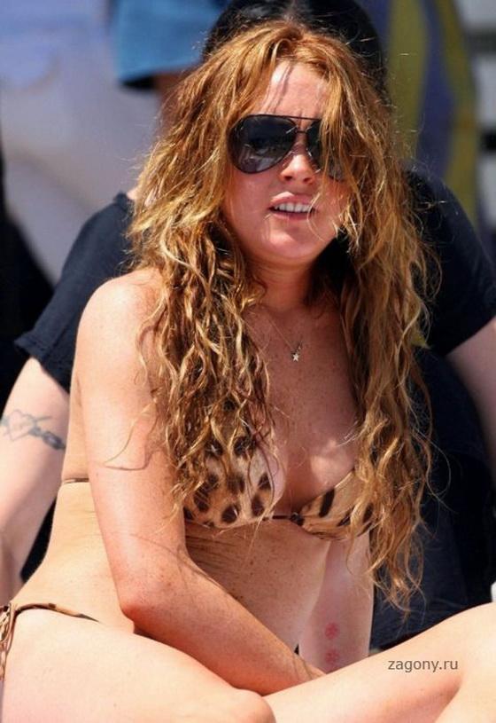 Линдси Лохан в бикини. Еще один голливудский жутик