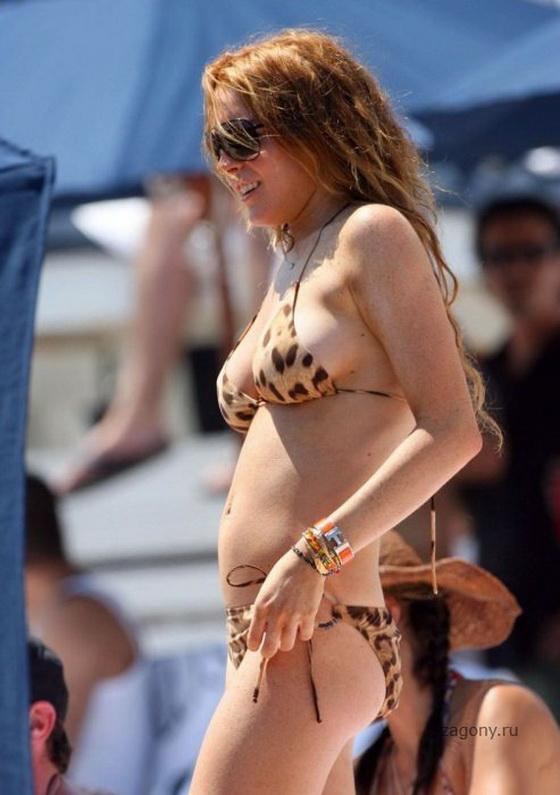 Линдси Лохан в бикини. Еще один голливудский жутик