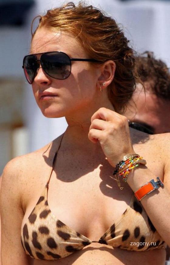 Линдси Лохан в бикини. Еще один голливудский жутик