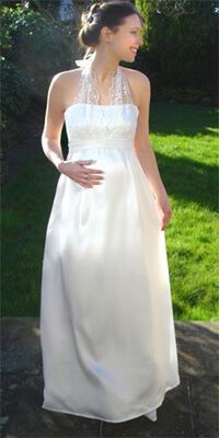 Самые модные свадебные платья для беременных. ФОТО