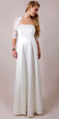 Самые модные свадебные платья для беременных. ФОТО