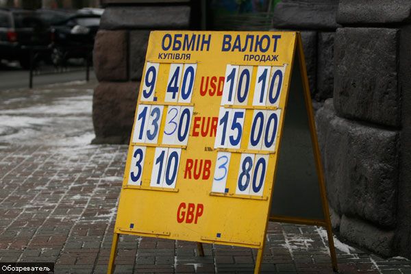 Курсы валют в обменных пунктах Киева