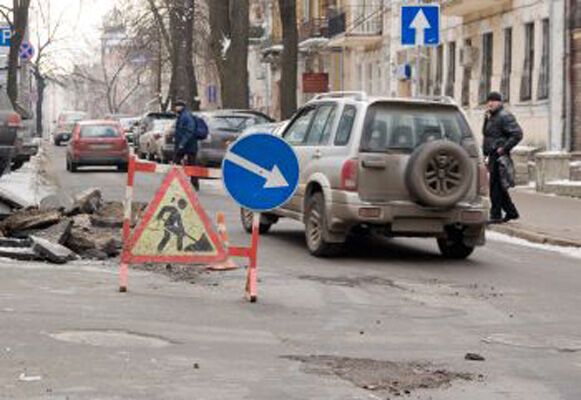 Украинские водители в полной…яме