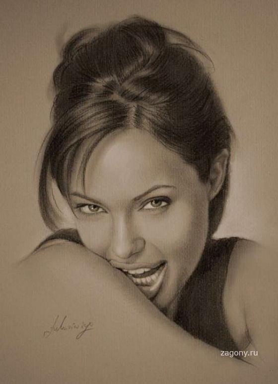 Голливудские звезды - портреты карандашом
