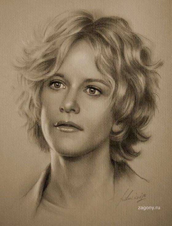 Голливудские звезды - портреты карандашом