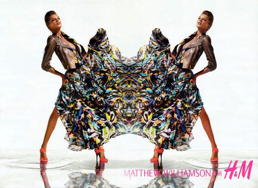 Дарья Вербова рекламирует Matthew Williamson for H&M
