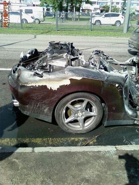 Ferrari за 650 тыс. евро сгорела через час после покупки
