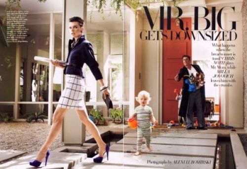 Мила Йовович и Мистер Биг в журнале Harper's Bazaar