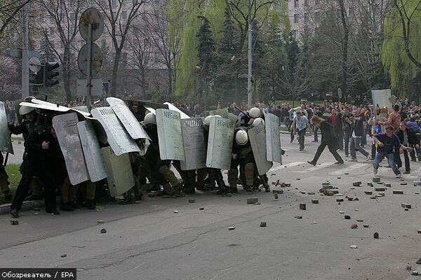 Полиция разрушила палаточный городок у резиденции Саакашвили