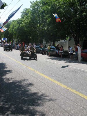 Байкеров в Севастополе встречали как государственных мужей