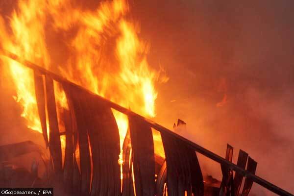 На Херсонщине горело здание налоговой инспекции