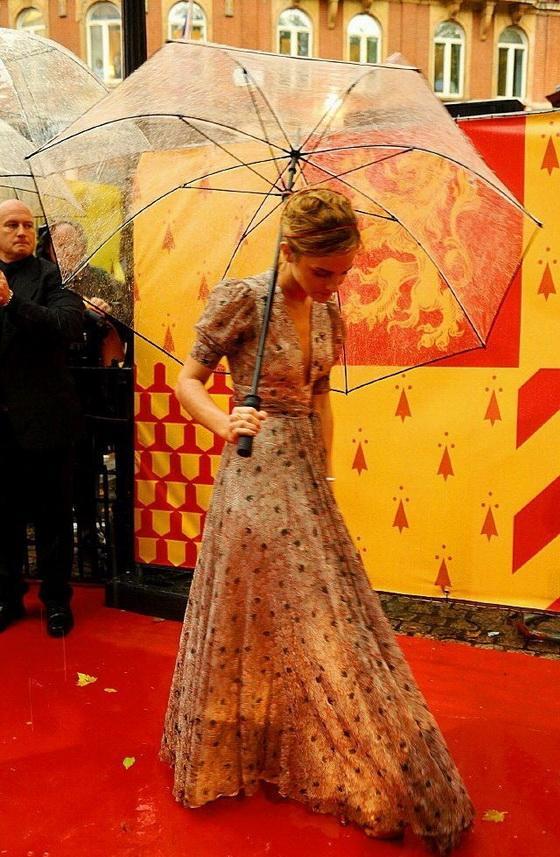 Эмма Уотсон показала нижнее белье под дождем