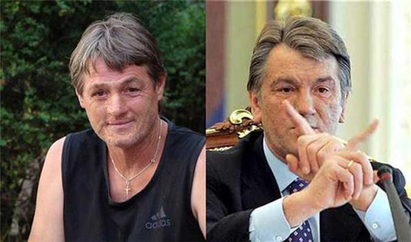 Двойник Ющенко любит пиво и Януковича. ФОТО