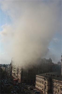 В центре Киева горело кафе (ФОТО)