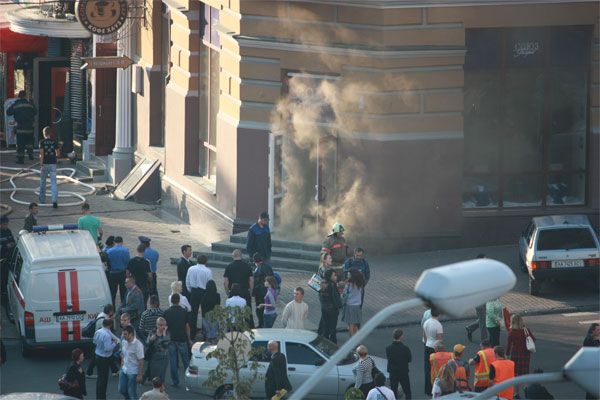 В центре Киева горело кафе (ФОТО)