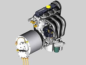 Lotus представит собственный гибридный двигатель