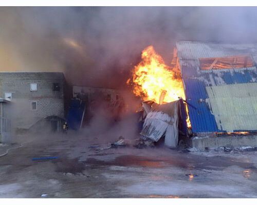 У Луганську горів завод (ФОТО)