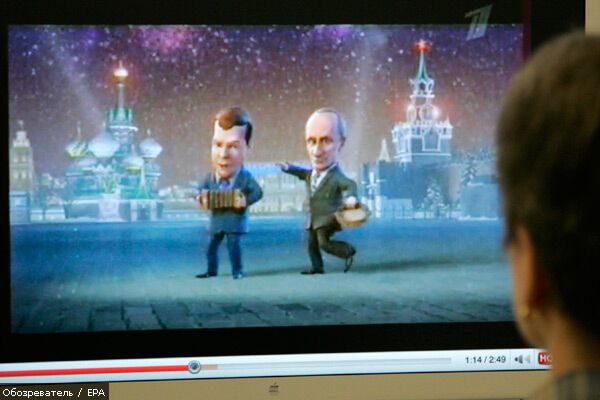 Мультик про танцующих Медведева и Путина поразил мир. ВИДЕО