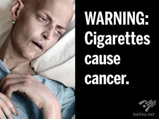 На пачках сигарет появятся трупы и гробы. ФОТО