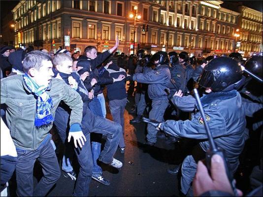 Массовые беспорядки после победы Зенита