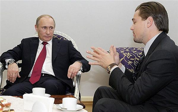 Путин и Леонардо Ди Каприо на Тигрином форуме