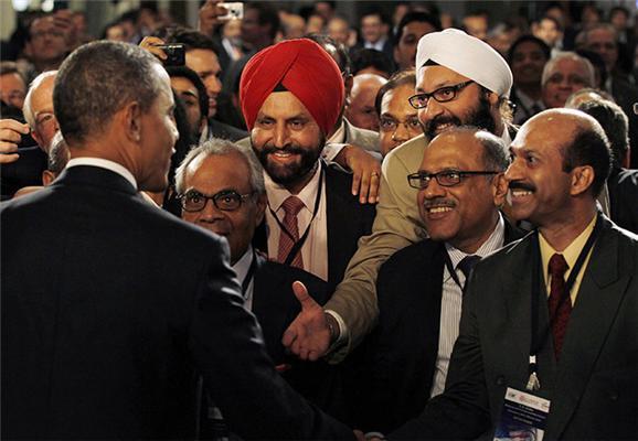 Обама приехал в Индию в масштабах турне по странам Азии