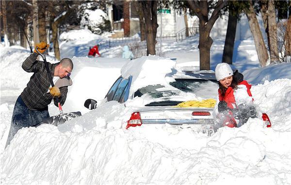 Снігова буря на Середньому Заході США 