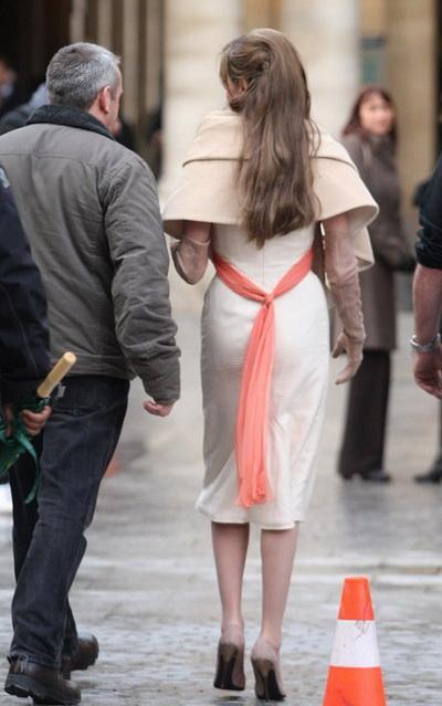 Анджелина Джоли на съемках «Туриста»