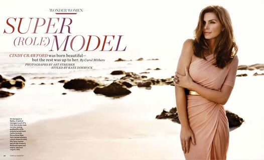 Восхитительная Синди Кроуфорд для Town&Country