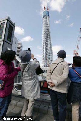 Токио Скай Три стала самым высоким сооружением в Японии