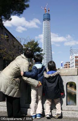 Токио Скай Три стала самым высоким сооружением в Японии