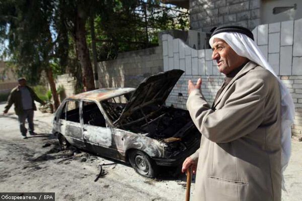 Израильтяне сожгли машины и осквернили мечеть