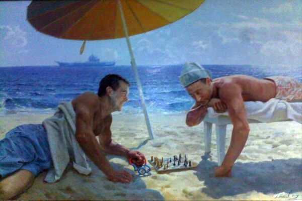 Как Путин с Медведевым в шахматы играли