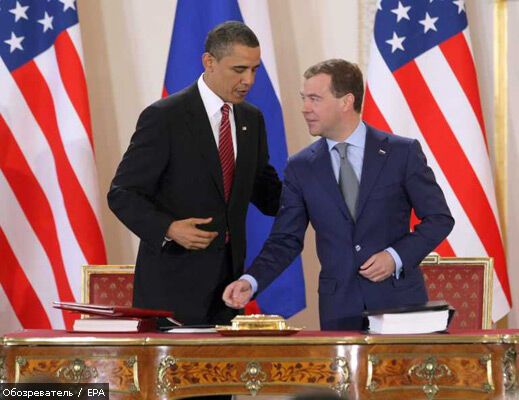 Медведев и Обама подписали договор об СНВ. ФОТО