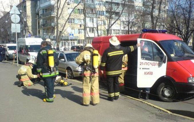 В Киеве горело здание МВД (ФОТО)