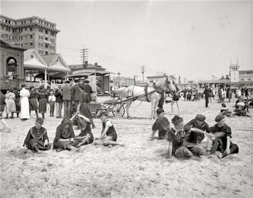 Как выглядели пляжи в 1900 - 1920 годах