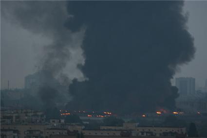 На Нивках произошел взрыв: дым был виден на Крещатике. ФОТО