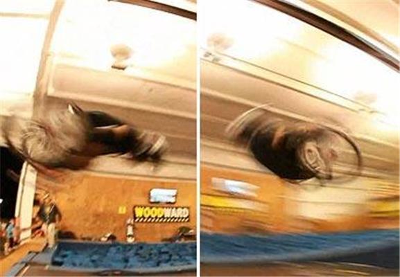 Экстремал сделал двойное сальто на инвалидной коляске