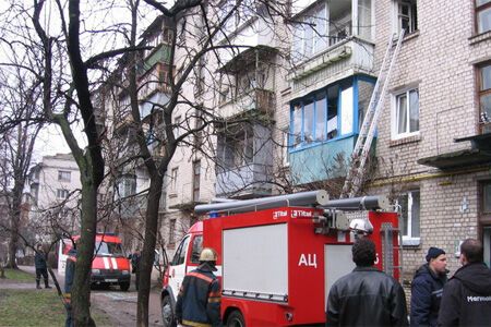 В Киеве во время пожара погибла пенсионерка, 13 января 2011