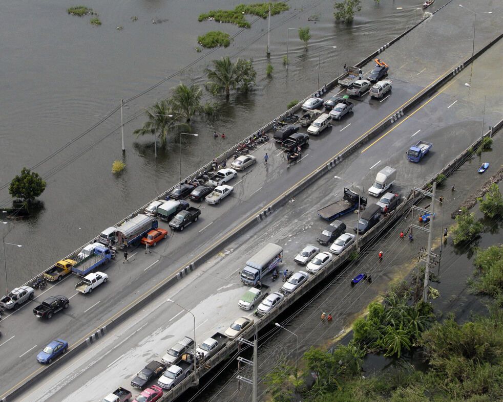 Наводнение в Тайланде: Вид сверху