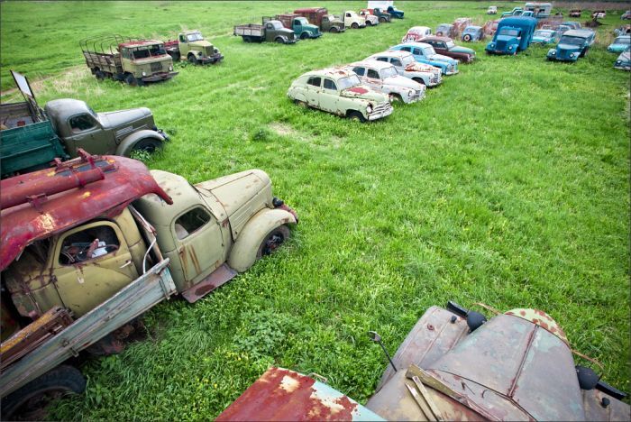 Автомузей гибнет под открытым небом. Фото 