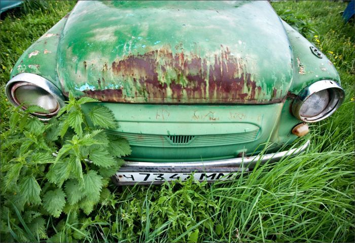 Автомузей гибнет под открытым небом. Фото 