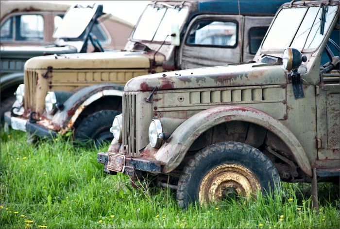 Автомузей гибнет под открытым небом. Фото 