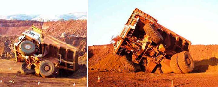 Самые зрелищные падения грузовиков. Фото