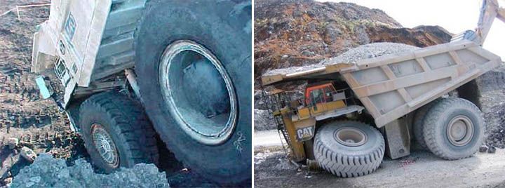 Самые зрелищные падения грузовиков. Фото