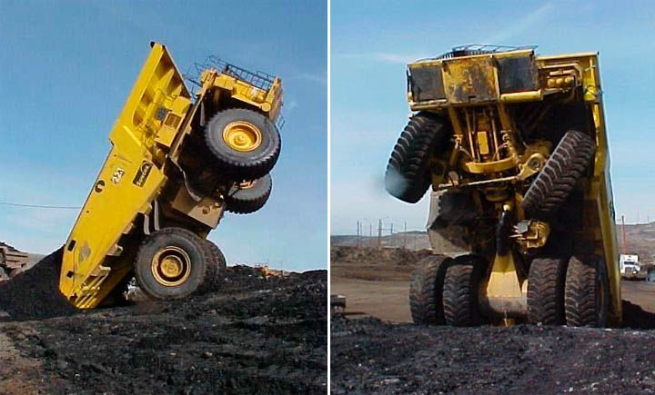 Самые зрелищные падения грузовиков. Фото